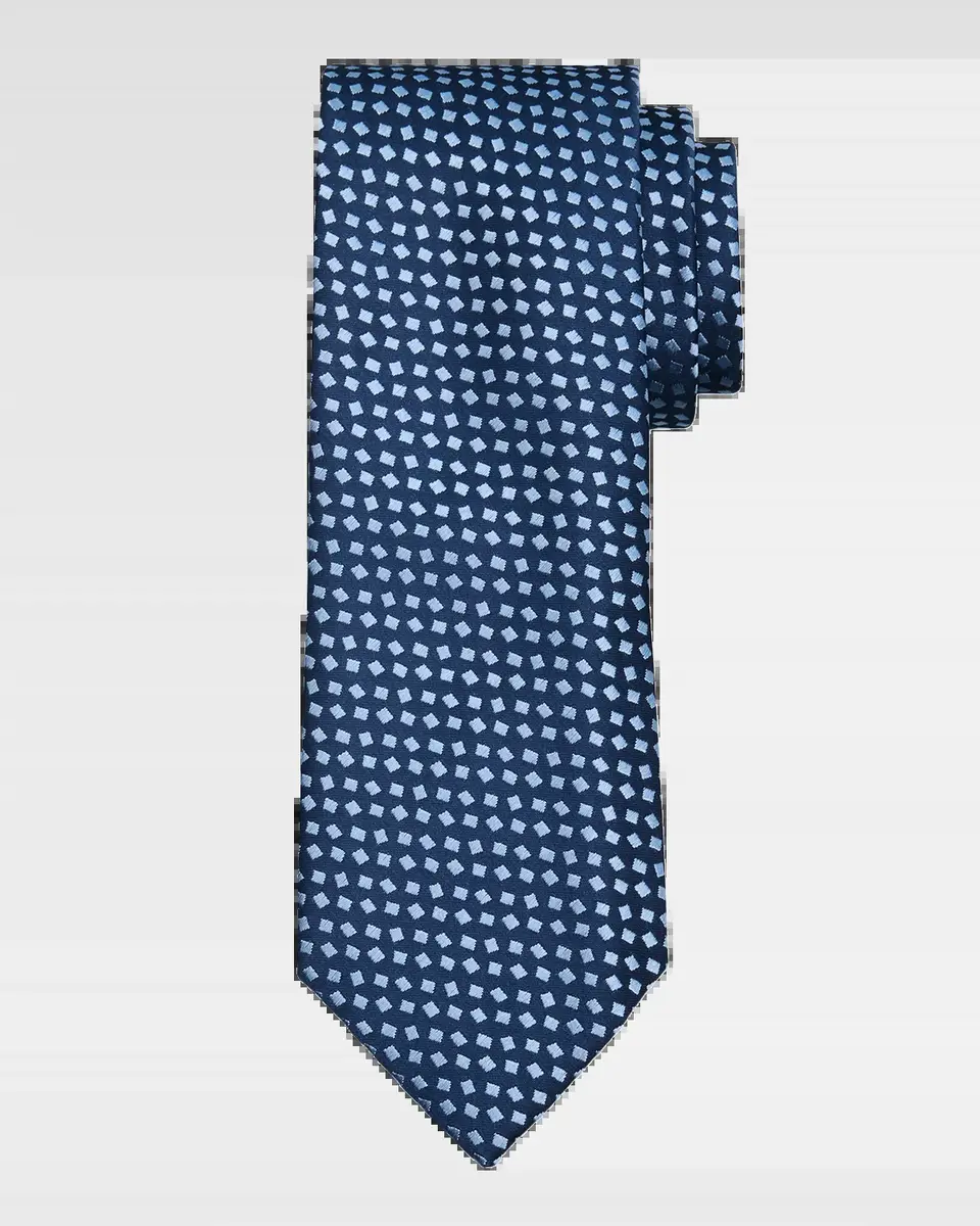 Charvet Men's Micro Diamond Jacquard Silk Tie | Thumbnail 2