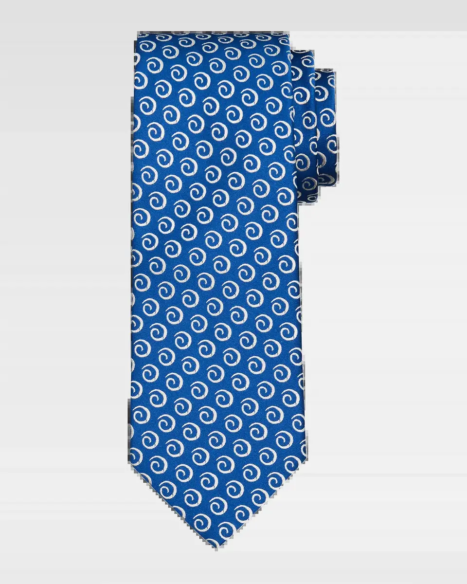 Charvet Men's Swirl Pattern Jacquard Silk Tie | Thumbnail 2