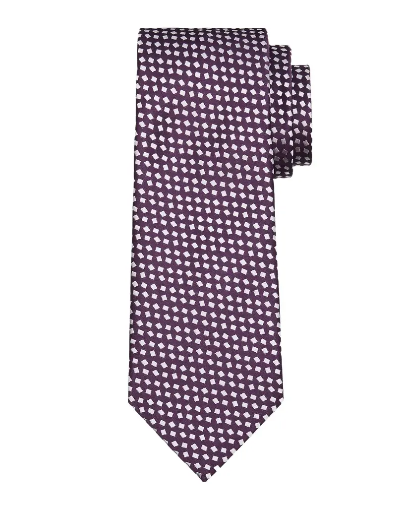 Charvet Men's Micro Diamond Jacquard Silk Tie | Image 1 Charvet Men's Micro Diamond Jacquard Silk Tie | Image 1