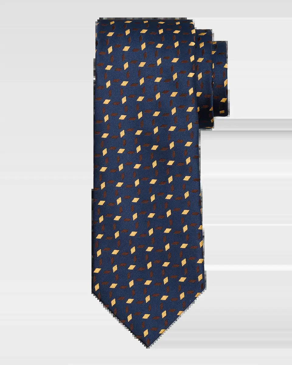 Charvet Men's Diamond Crisscross Jacquard Silk Tie | Thumbnail 2