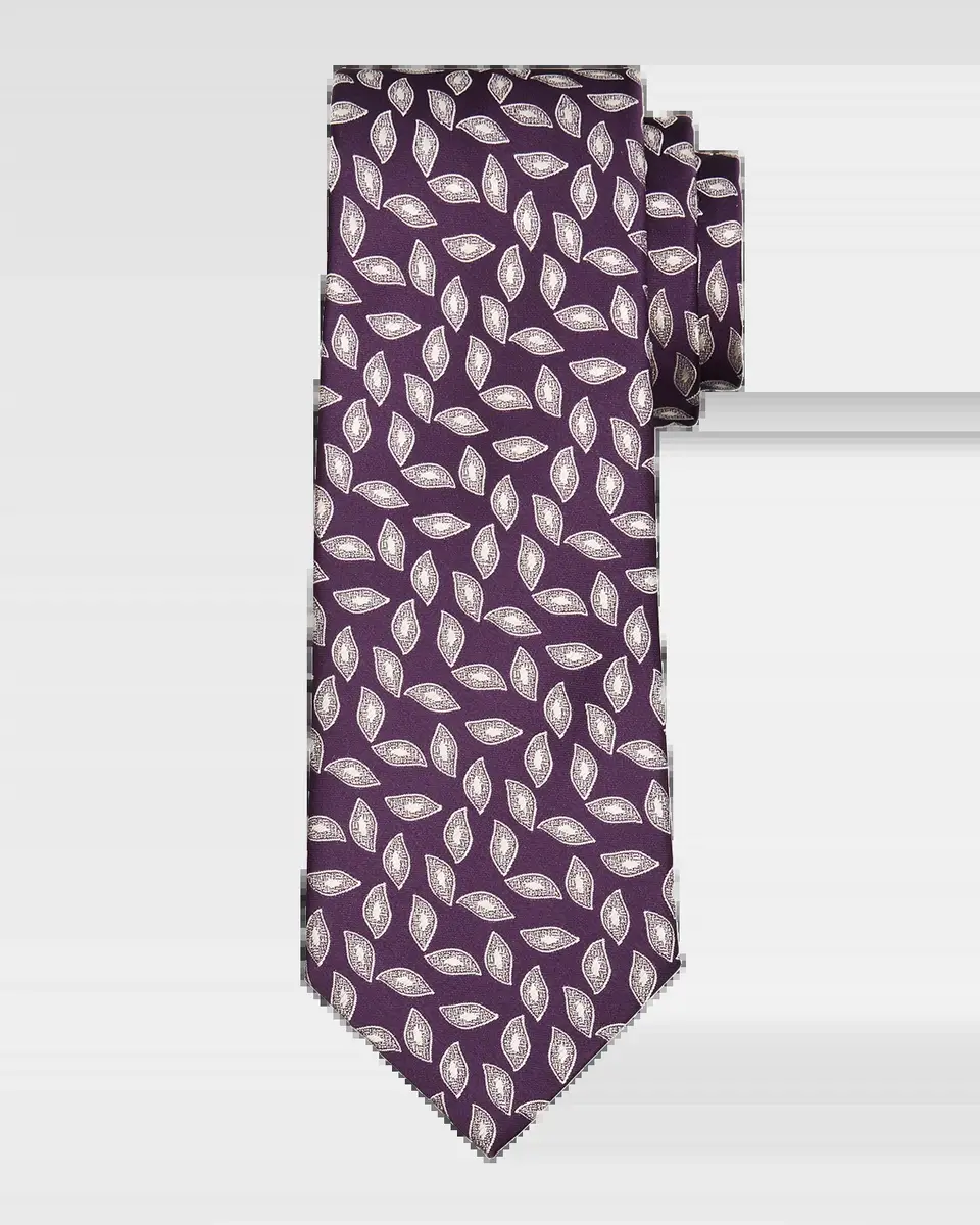 Charvet Men's Geometric Oblong Jacquard Silk Tie | Thumbnail 2 Charvet Men's Geometric Oblong Jacquard Silk Tie | Thumbnail 2