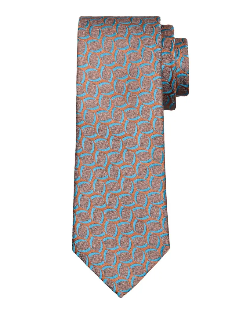 Charvet Men's Geometric Jacquard Silk Tie | Image 1 Charvet Men's Geometric Jacquard Silk Tie | Image 1