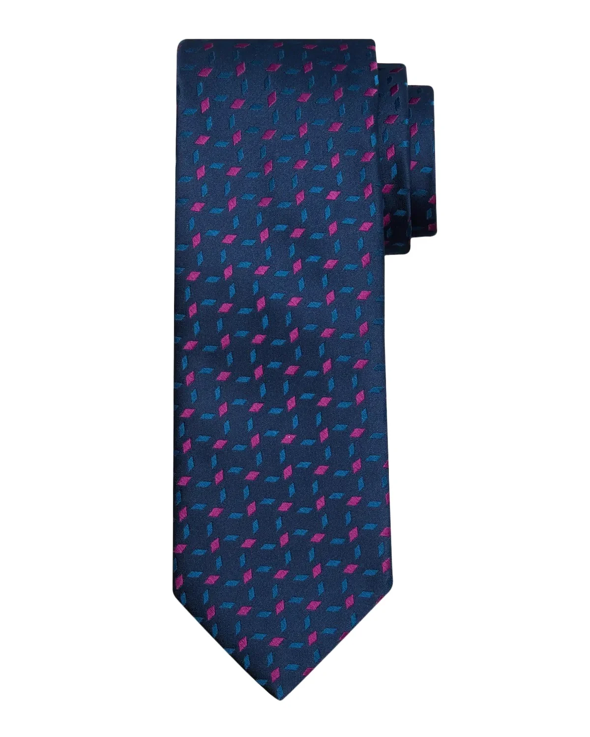 Men's Diamond Crisscross Jacquard Silk Tie