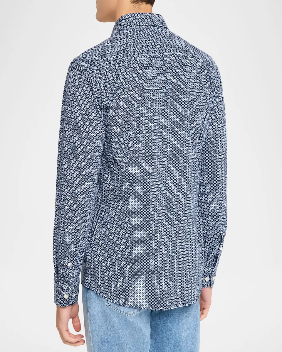 Eton Men's Stretch Jersey Geometric Sport Shirt | Thumbnail 3 Eton Men's Stretch Jersey Geometric Sport Shirt | Thumbnail 3