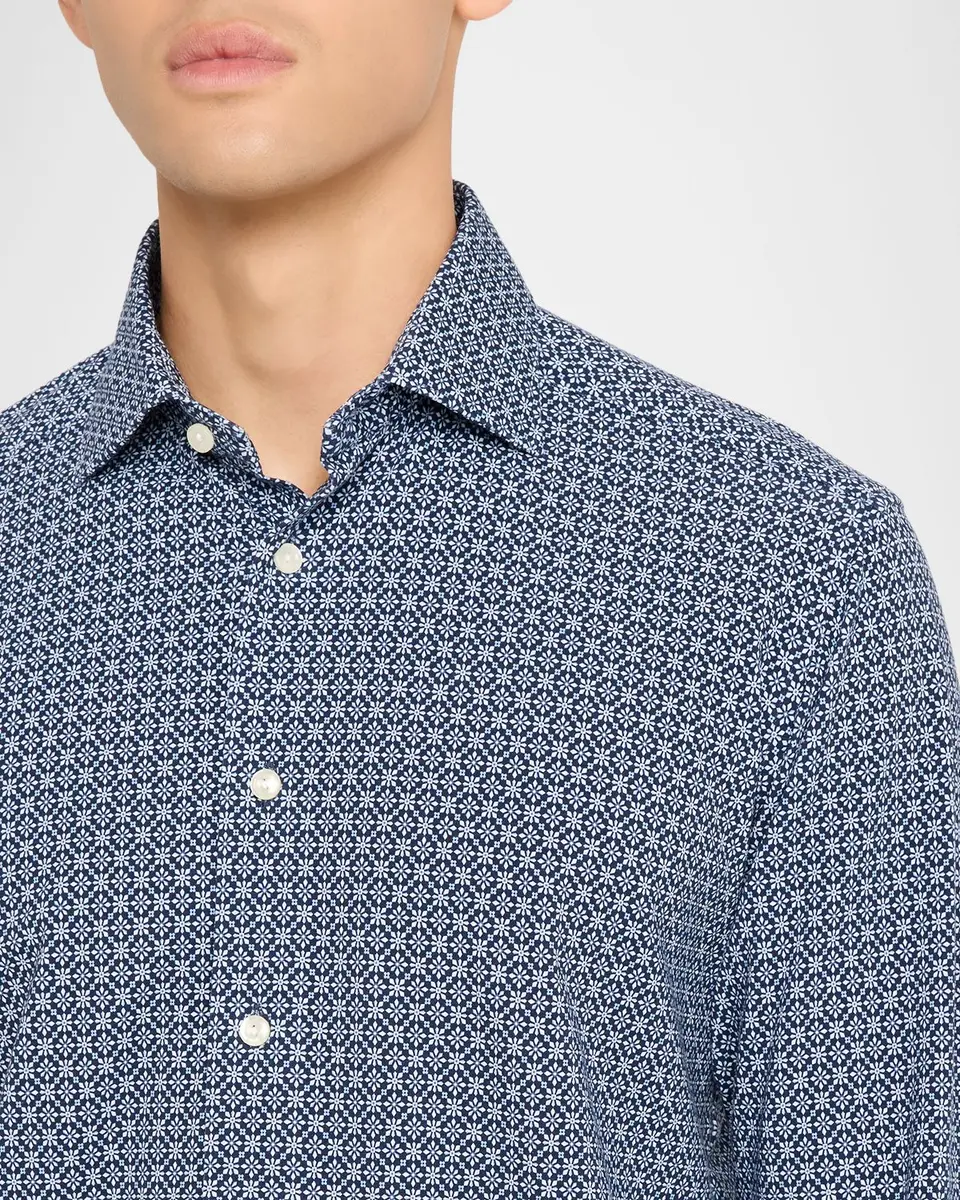 Eton Men's Stretch Jersey Geometric Sport Shirt | Thumbnail 5 Eton Men's Stretch Jersey Geometric Sport Shirt | Thumbnail 5