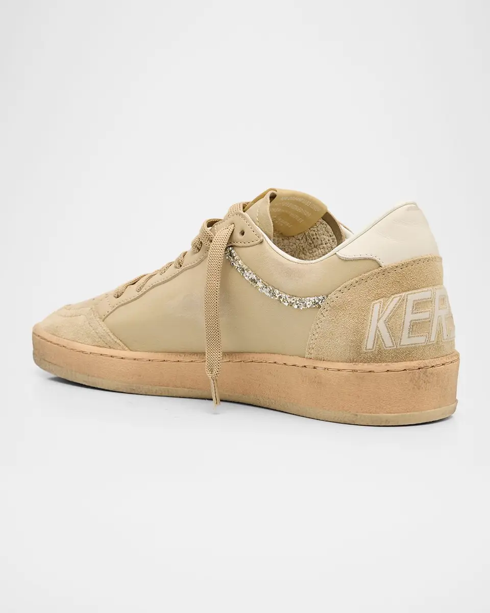 Golden Goose Ball Star Mixed Leather Glitter Low-Top Sneakers | Thumbnail 4 Golden Goose Ball Star Mixed Leather Glitter Low-Top Sneakers | Thumbnail 4