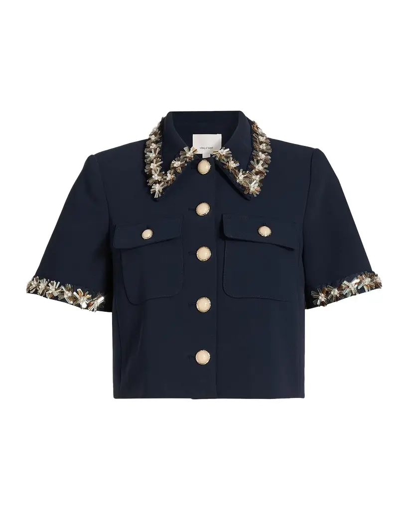 Cinq à Sept Aanya Sunflare Embellished Jacket | Image 1 Cinq à Sept Aanya Sunflare Embellished Jacket | Image 1