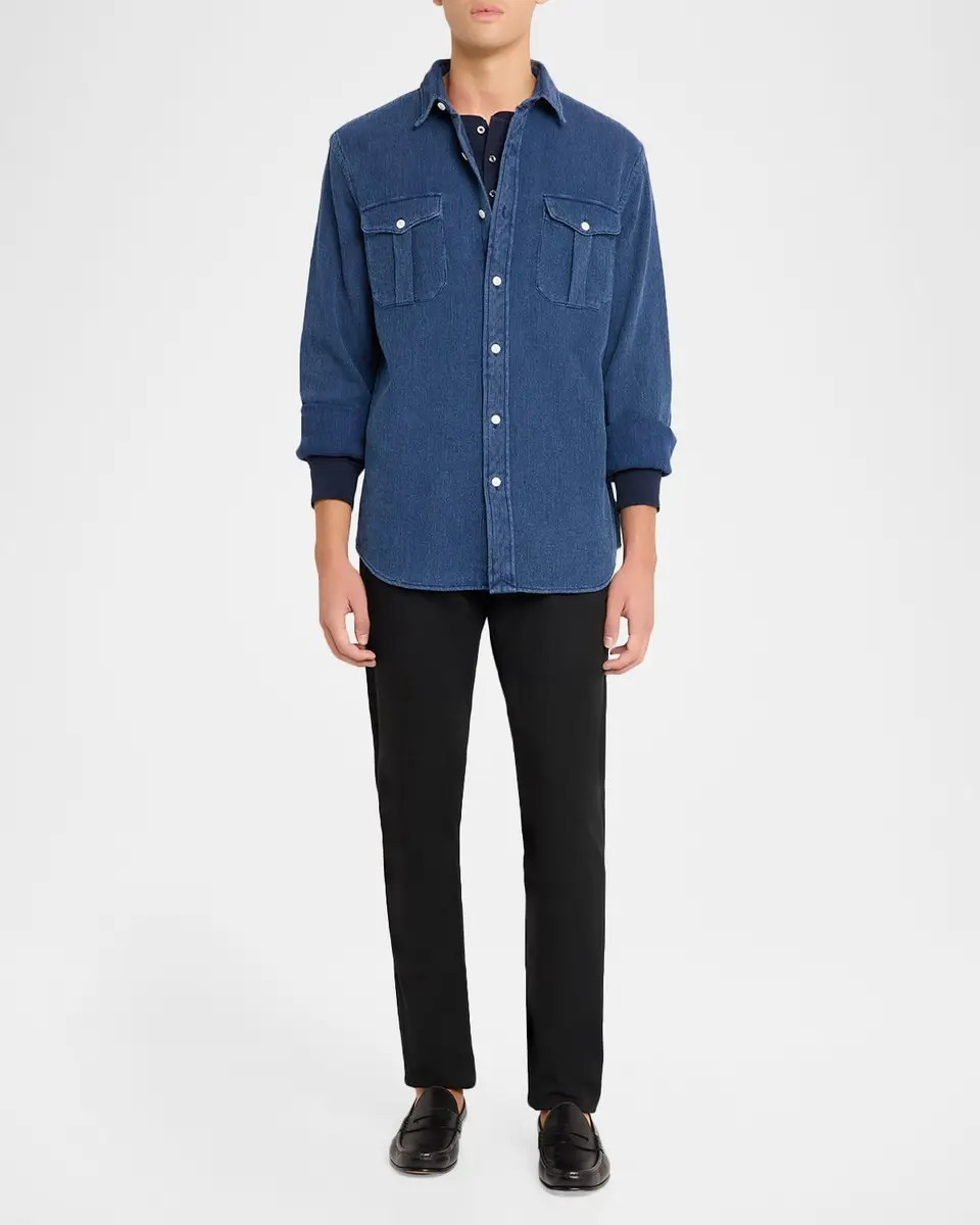 Polo Ralph Lauren Men's Classic Fit Indigo-Dyed Workshirt | Thumbnail 2 Polo Ralph Lauren Men's Classic Fit Indigo-Dyed Workshirt | Thumbnail 2