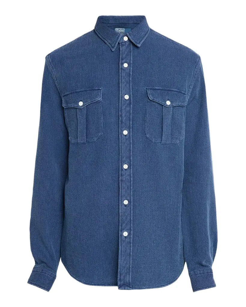 Polo Ralph Lauren Men's Classic Fit Indigo-Dyed Workshirt | Image 1 Polo Ralph Lauren Men's Classic Fit Indigo-Dyed Workshirt | Image 1