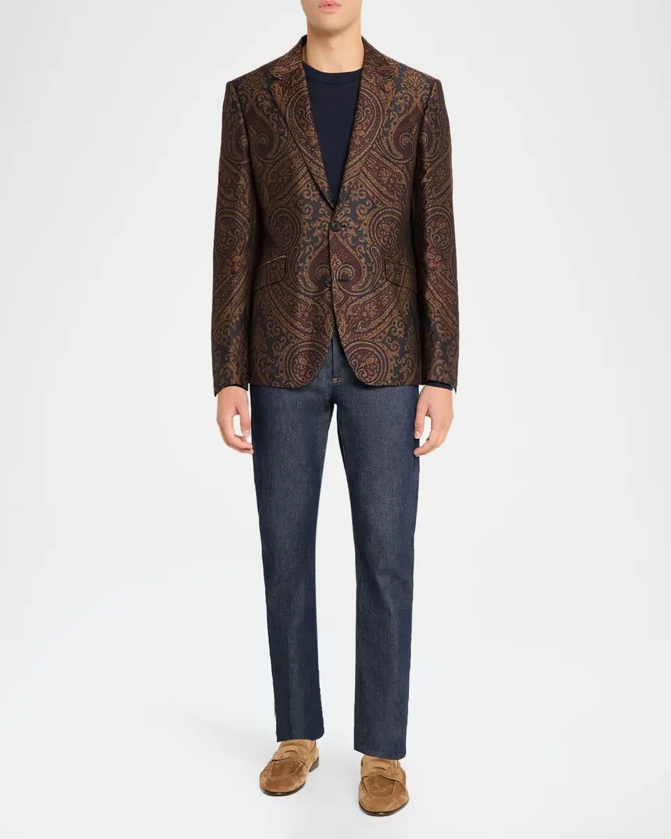Etro Men's Milano Paisley Jacquard Sport Coat | Thumbnail 2 Etro Men's Milano Paisley Jacquard Sport Coat | Thumbnail 2