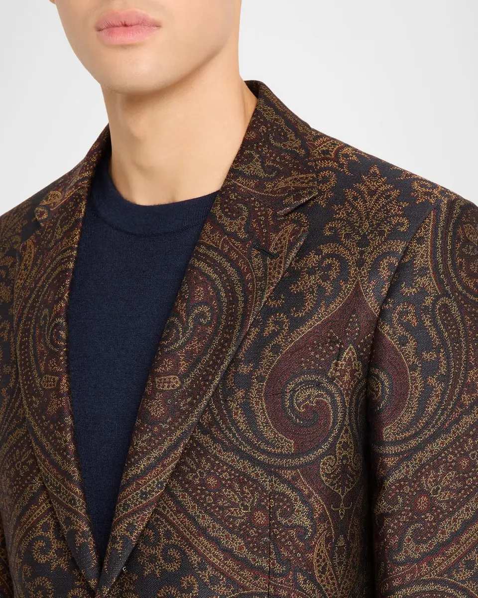 Etro Men's Milano Paisley Jacquard Sport Coat | Thumbnail 5 Etro Men's Milano Paisley Jacquard Sport Coat | Thumbnail 5