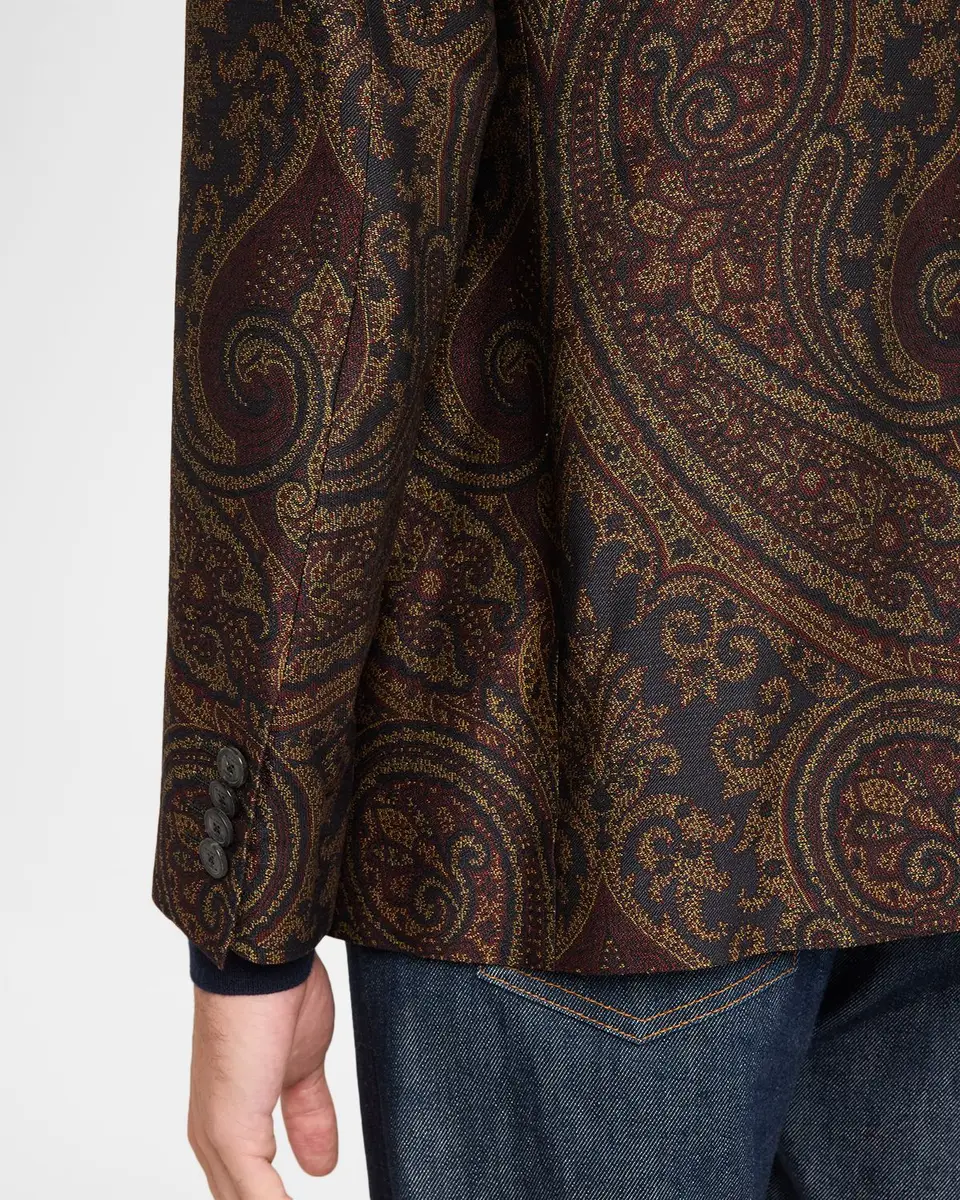 Etro Men's Milano Paisley Jacquard Sport Coat | Thumbnail 8 Etro Men's Milano Paisley Jacquard Sport Coat | Thumbnail 8