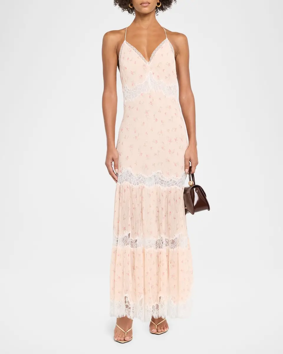 LoveShackFancy Kieva Floral Halter Maxi Dress | Thumbnail 2 LoveShackFancy Kieva Floral Halter Maxi Dress | Thumbnail 2
