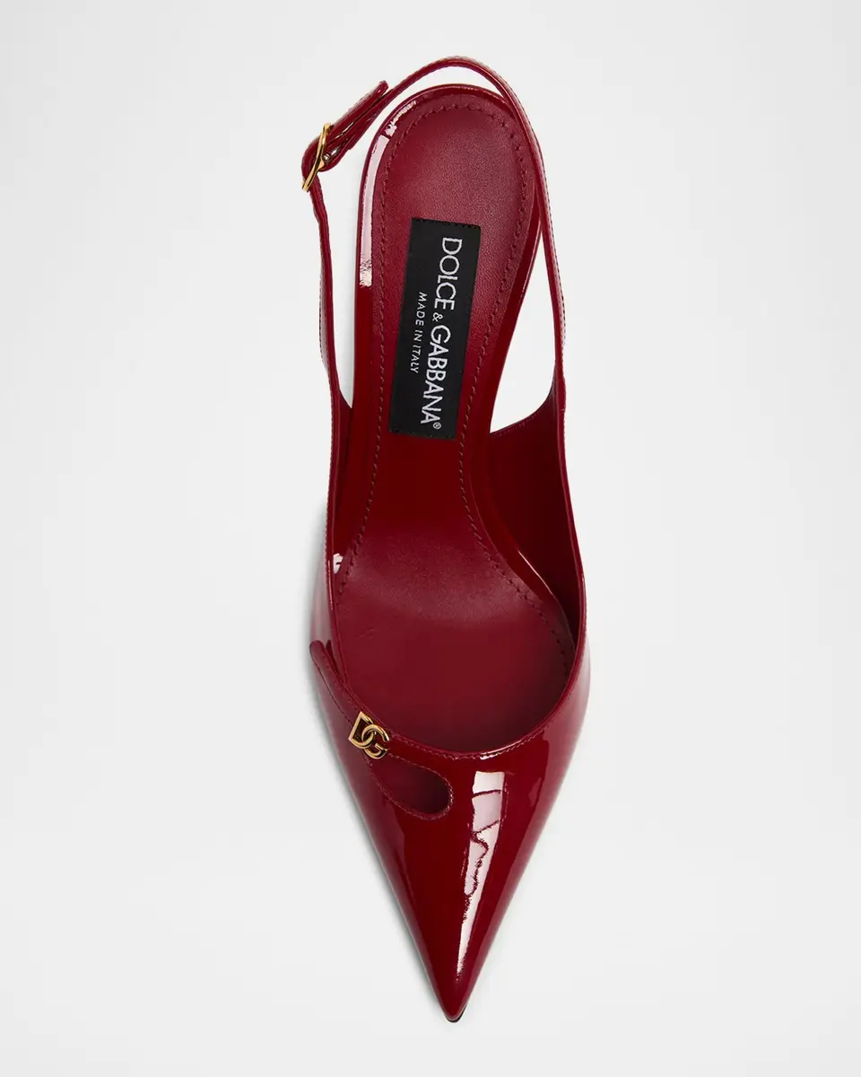 Dolce & Gabbana 90mm DG Vernice Patent Leather Slingback Pumps | Thumbnail 6 Dolce & Gabbana 90mm DG Vernice Patent Leather Slingback Pumps | Thumbnail 6