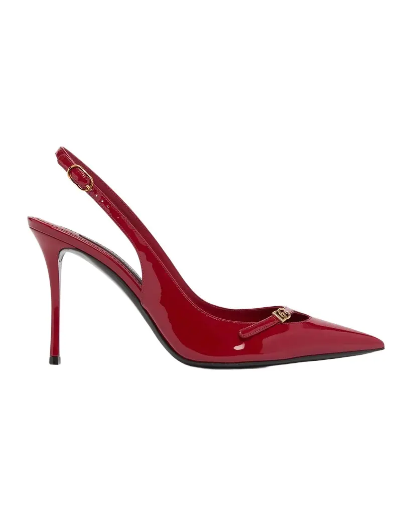 Dolce & Gabbana 90mm DG Vernice Patent Leather Slingback Pumps | Image 1 Dolce & Gabbana 90mm DG Vernice Patent Leather Slingback Pumps | Image 1