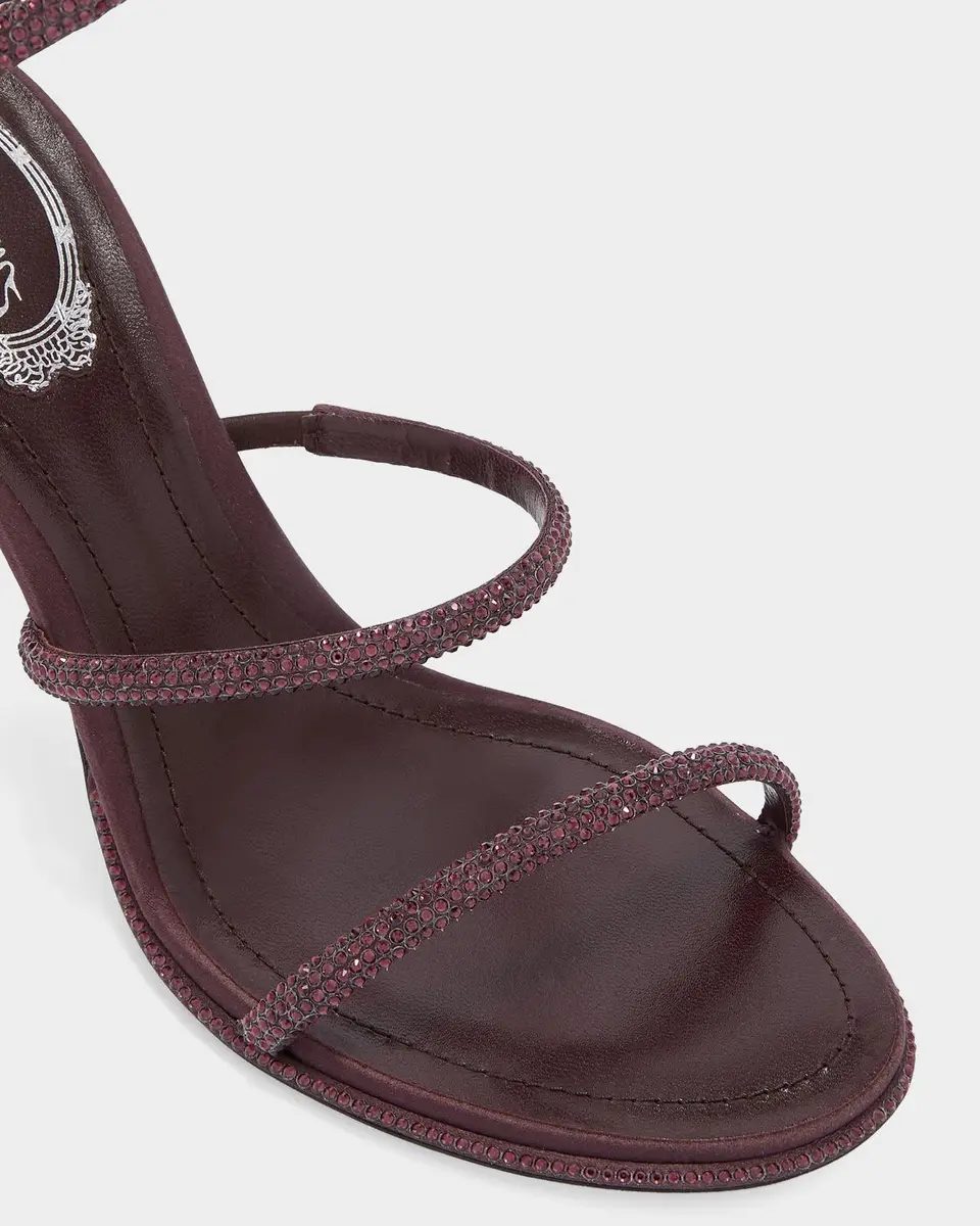 René Caovilla 105mm Cleo Embellished Satin Snake-Wrap Sandals | Thumbnail 4 René Caovilla 105mm Cleo Embellished Satin Snake-Wrap Sandals | Thumbnail 4