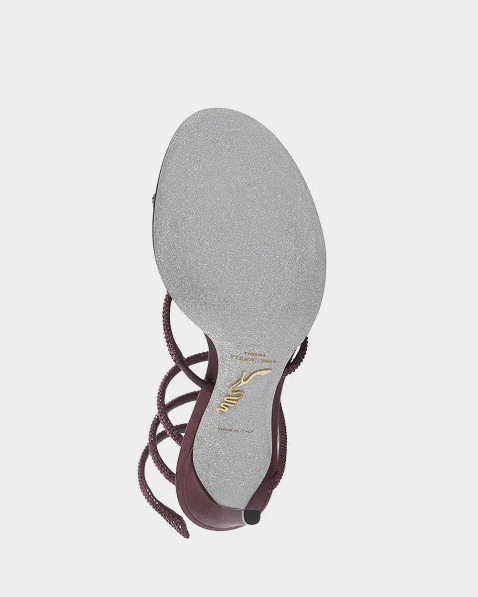 René Caovilla 105mm Cleo Embellished Satin Snake-Wrap Sandals | Thumbnail 5 René Caovilla 105mm Cleo Embellished Satin Snake-Wrap Sandals | Thumbnail 5