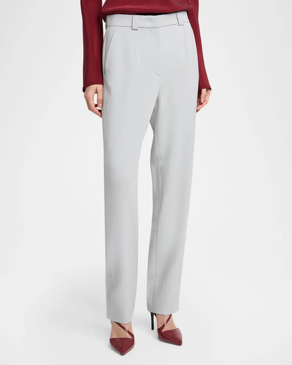Giorgio Armani Viscose Stretch Straight-Leg Trousers | Thumbnail 4