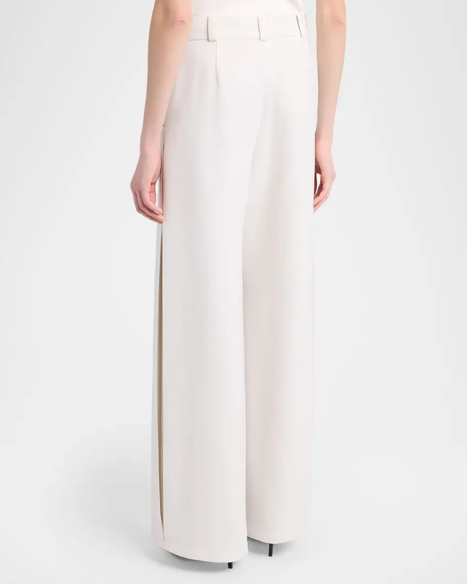 Giorgio Armani Side Pleat Straight-Leg Silk Trousers | Thumbnail 3 Giorgio Armani Side Pleat Straight-Leg Silk Trousers | Thumbnail 3