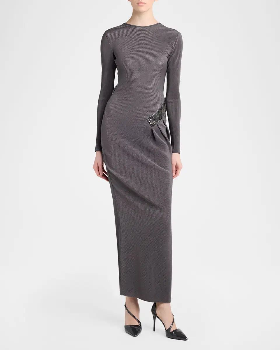 Giorgio Armani Embellished Asymmetric Column Dress | Thumbnail 2 Giorgio Armani Embellished Asymmetric Column Dress | Thumbnail 2
