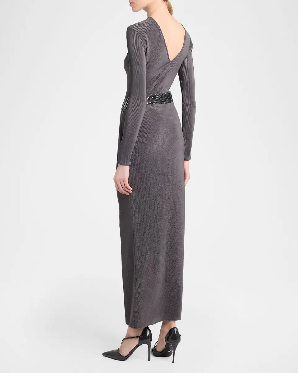 Giorgio Armani Embellished Asymmetric Column Dress | Thumbnail 3 Giorgio Armani Embellished Asymmetric Column Dress | Thumbnail 3