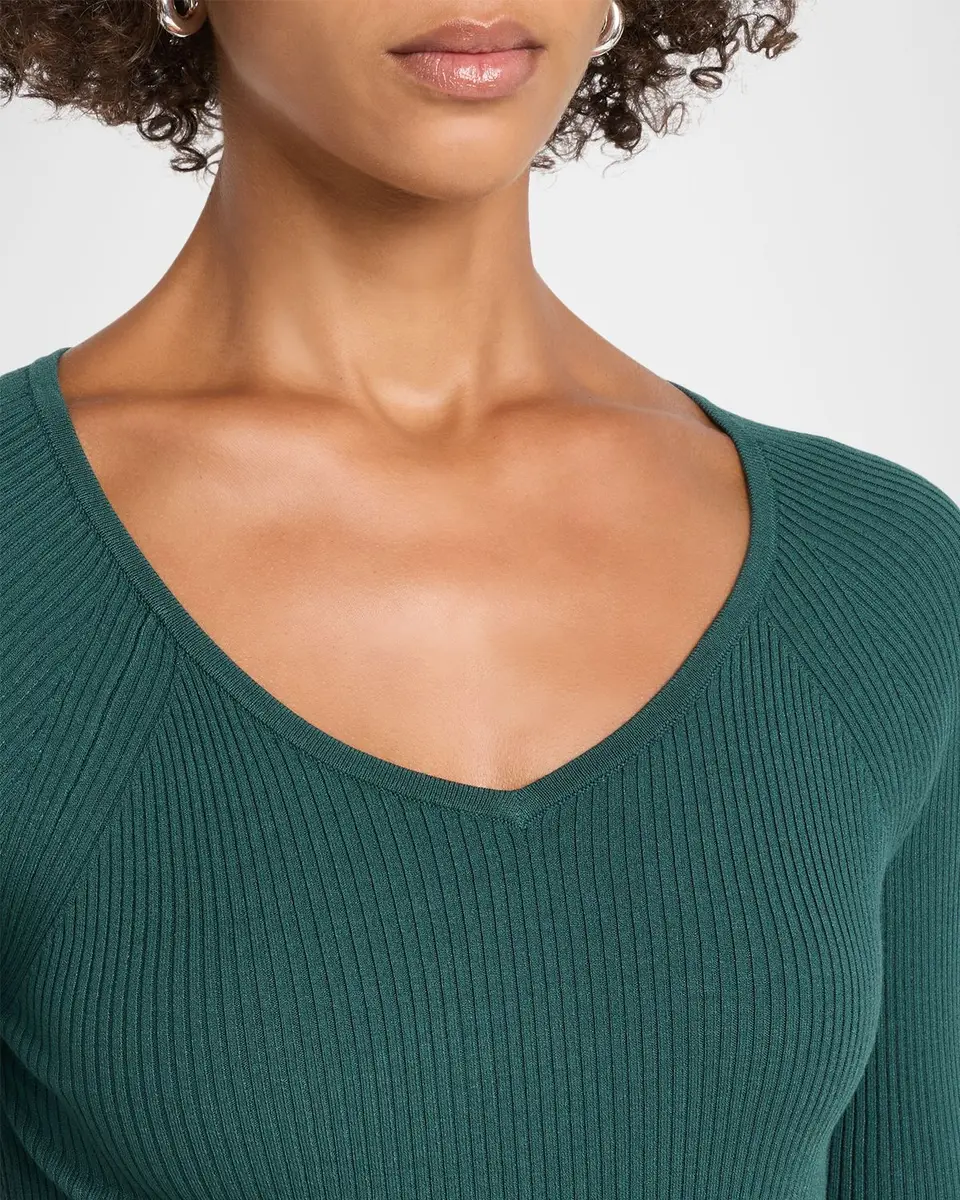 Weekend Max Mara V-Neck Rib Knit Top | Thumbnail 5 Weekend Max Mara V-Neck Rib Knit Top | Thumbnail 5