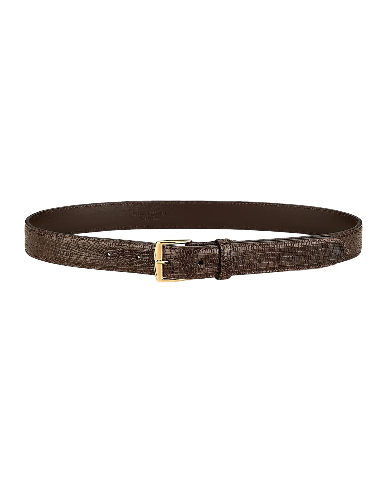 Nili Lotan Sloane Croc-Embossed Leather Belt