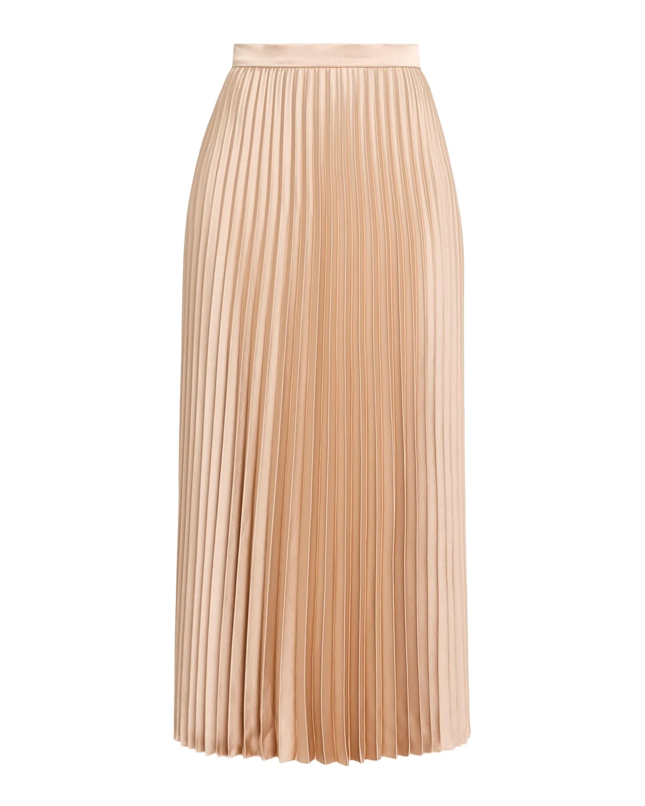 Weekend Max Mara Pleated Washed Satin Maxi Skirt
