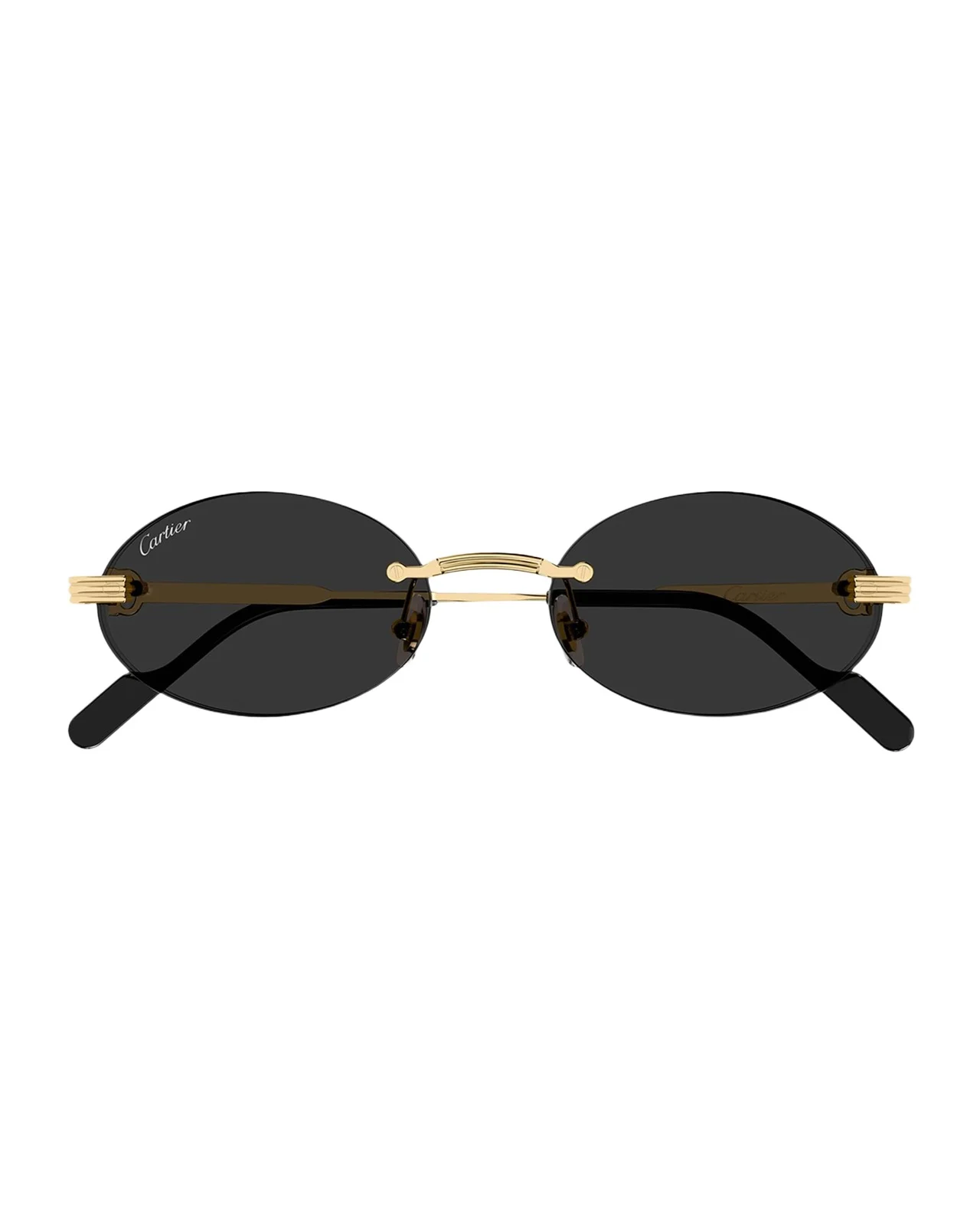 Men's Premiere de Rimless Oval Metal Sunglasses Men's Premiere de Rimless Oval Metal Sunglasses