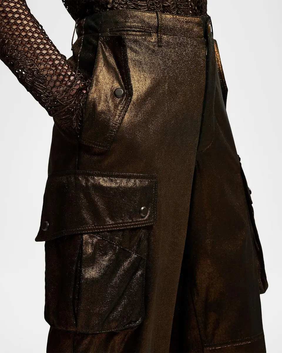 Ralph Lauren Collection Vaughn Metallic Lambskin Pants | Thumbnail 5
