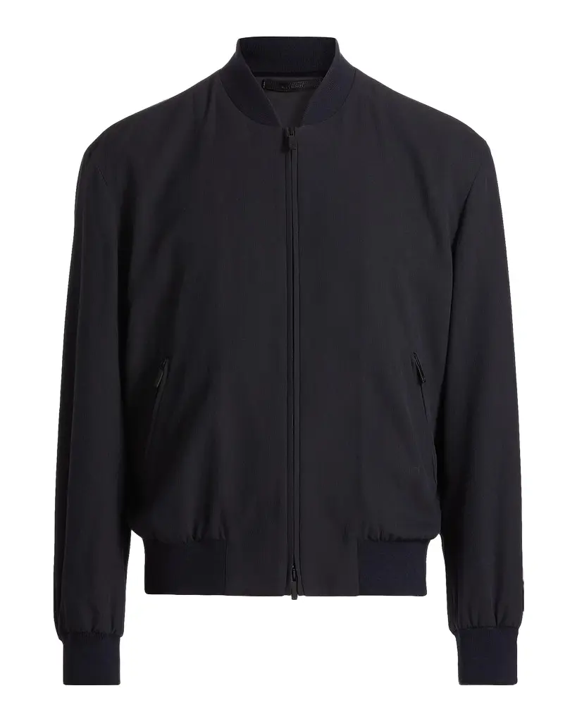 Giorgio Armani Men's Cotton-Blend Bomber Jacket | Image 1 Giorgio Armani Men's Cotton-Blend Bomber Jacket | Image 1