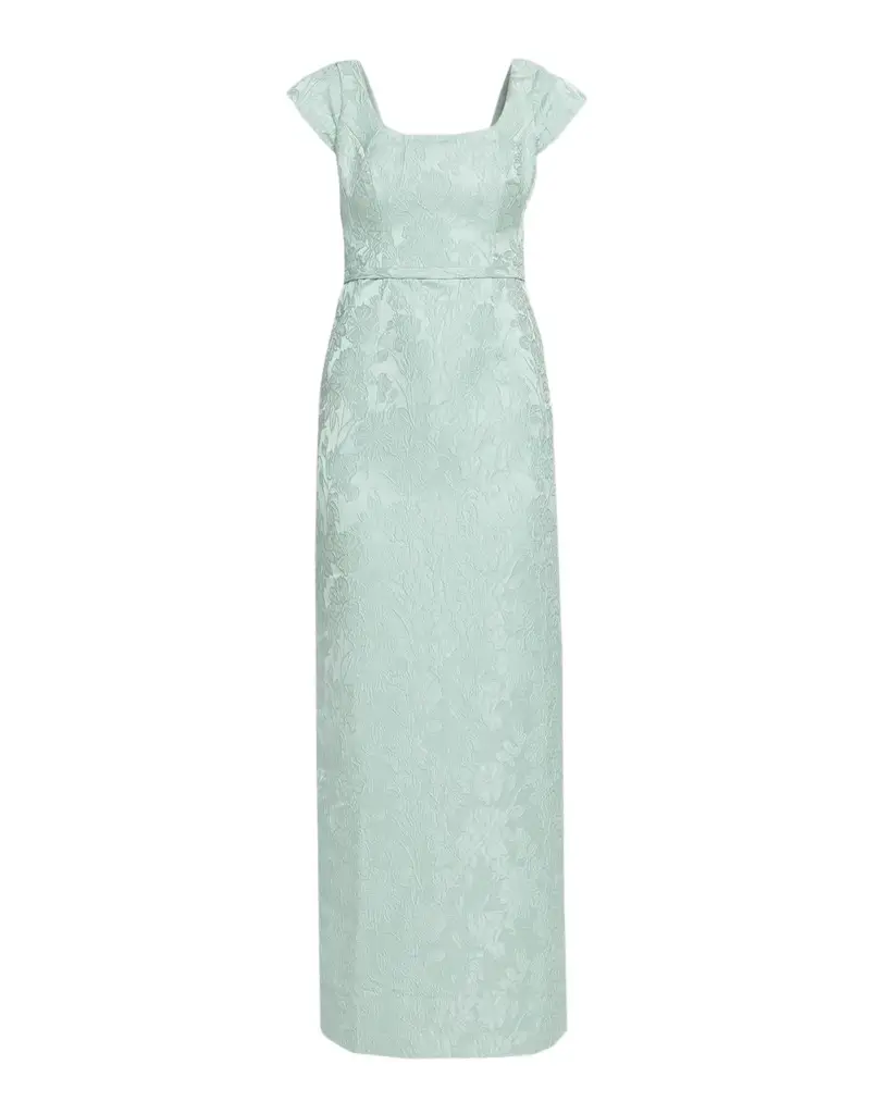 SACHIN BABI Grace Cap-Sleeve Cloque Column Gown | Image 1 SACHIN BABI Grace Cap-Sleeve Cloque Column Gown | Image 1