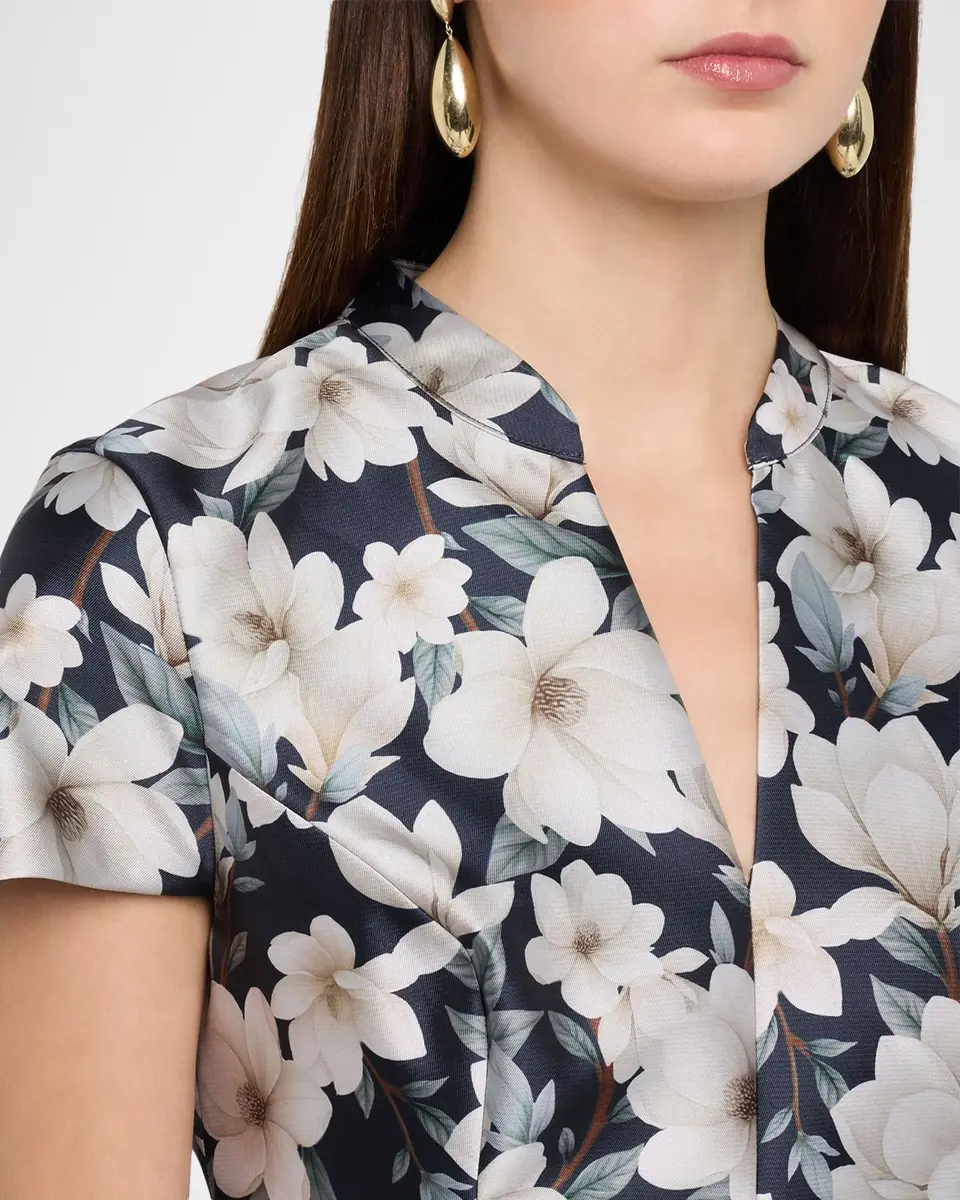 SACHIN & BABI Charlotte Floral-Print Mikado Gown | Thumbnail 5