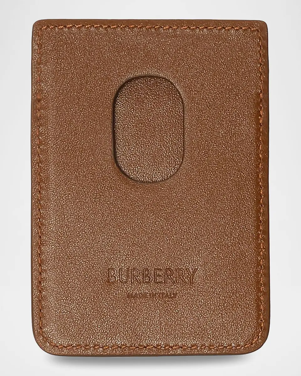 Burberry Men's MagSafe Pop Check Leather Phone Card Case | Thumbnail 2 Burberry Men's MagSafe Pop Check Leather Phone Card Case | Thumbnail 2
