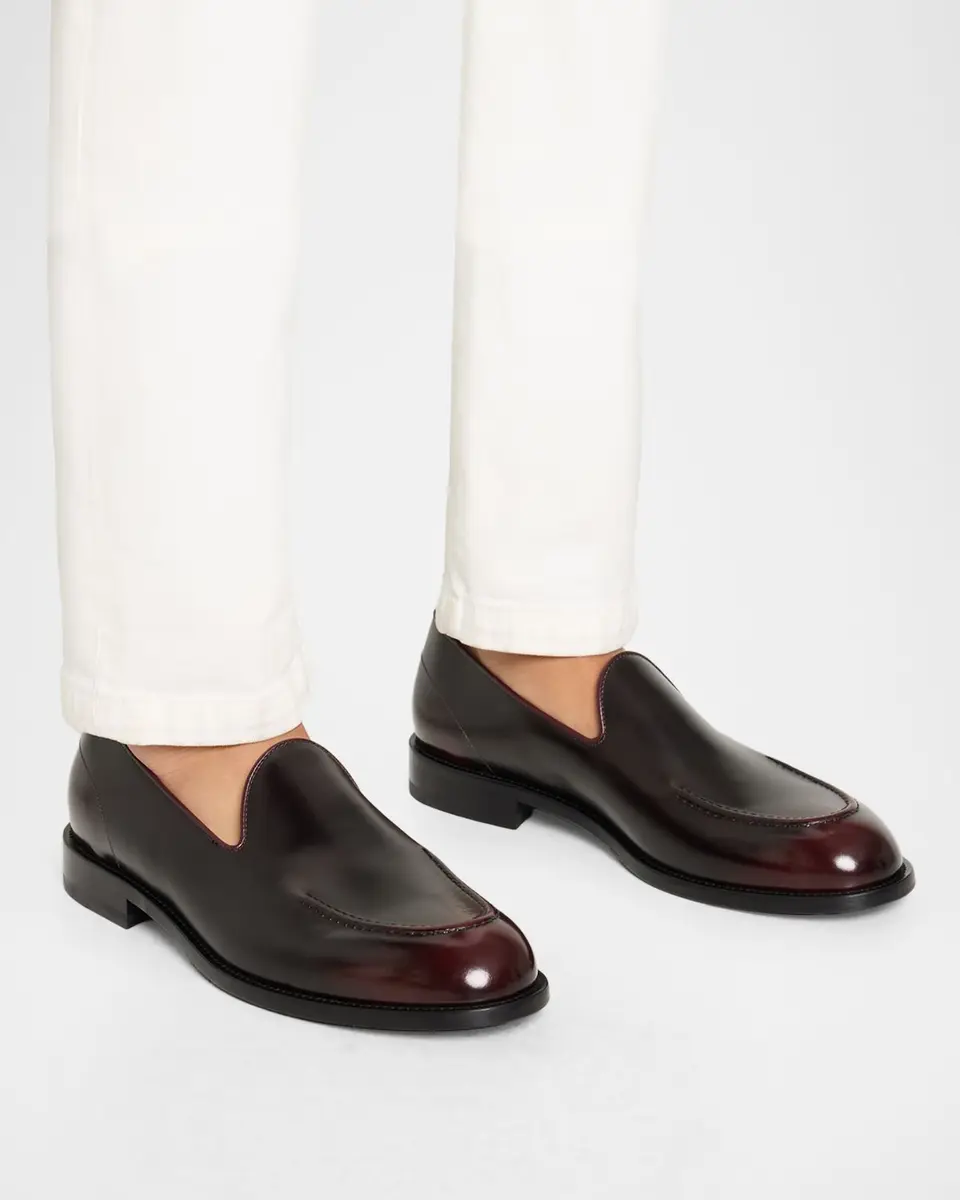 Kiton Men's Calfskin Apron-Toe Loafers | Thumbnail 2 Kiton Men's Calfskin Apron-Toe Loafers | Thumbnail 2