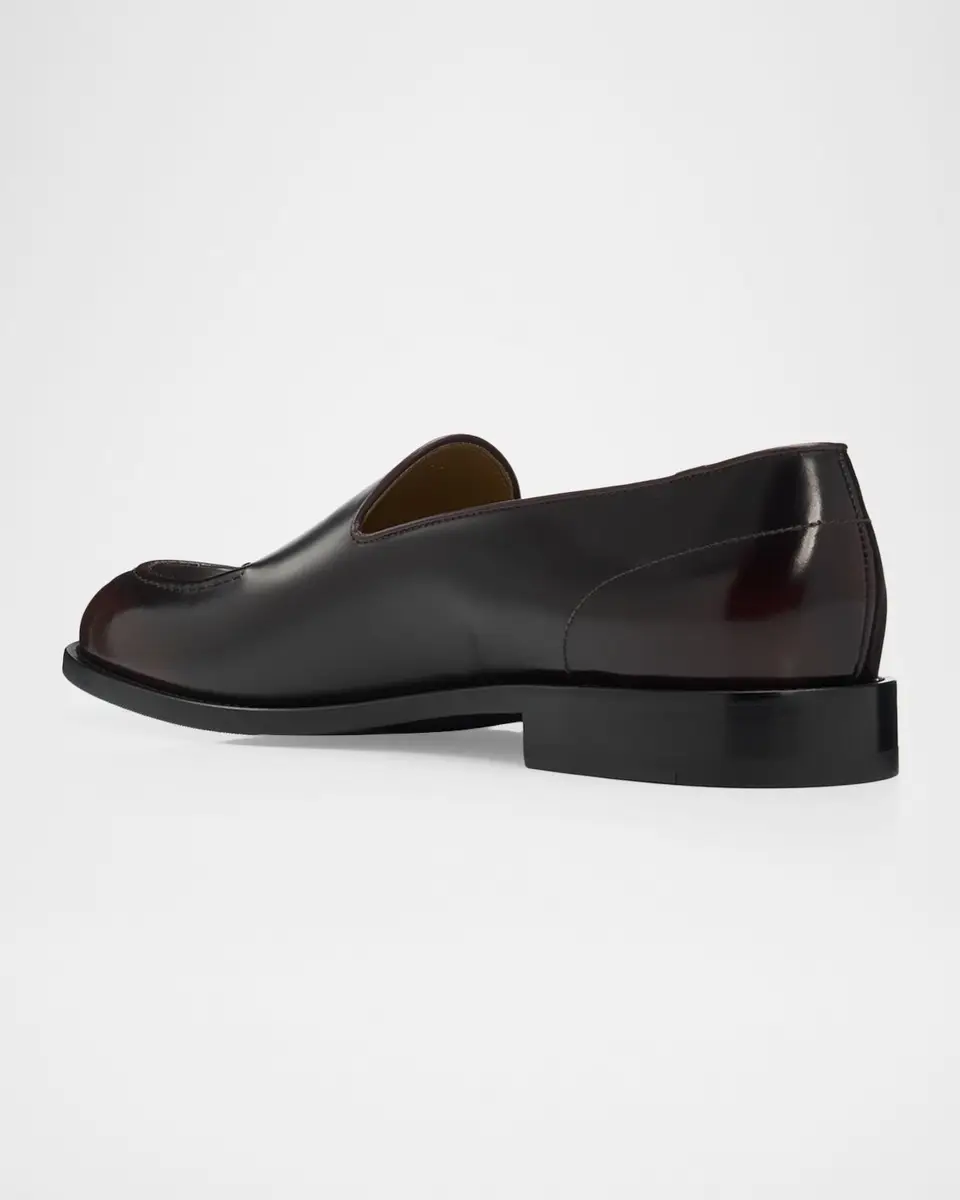 Kiton Men's Calfskin Apron-Toe Loafers | Thumbnail 4 Kiton Men's Calfskin Apron-Toe Loafers | Thumbnail 4