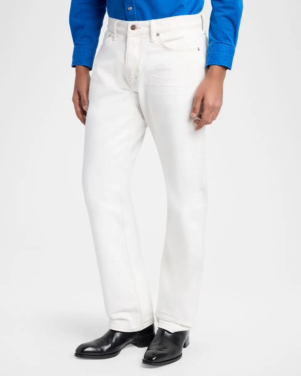 Tom Ford Men's Comfort Stretch Flat-Front Trousers | Thumbnail 4 Tom Ford Men's Comfort Stretch Flat-Front Trousers | Thumbnail 4