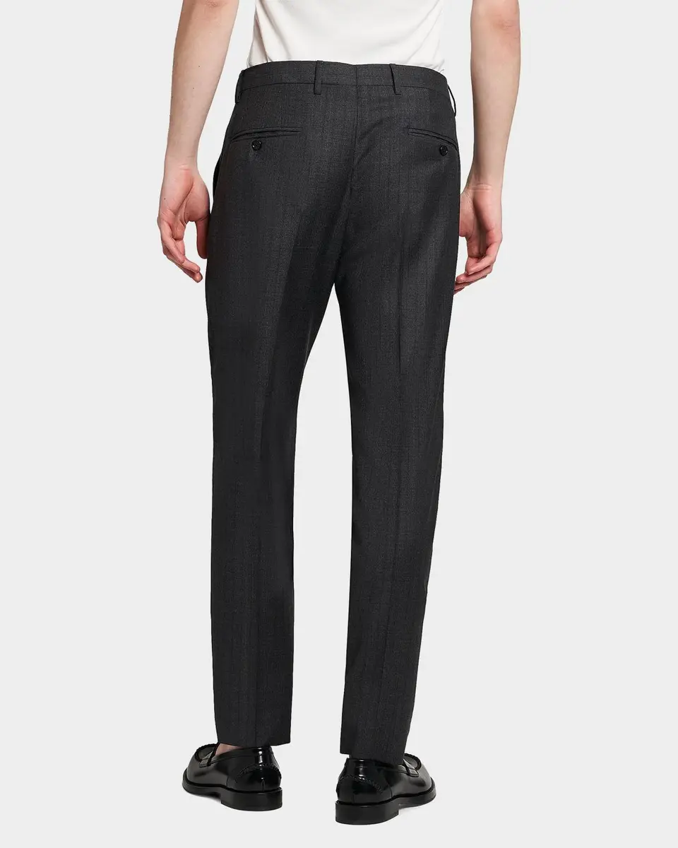 Dolce & Gabbana Men's Lana Gessata Pleated Trousers | Thumbnail 3 Dolce & Gabbana Men's Lana Gessata Pleated Trousers | Thumbnail 3