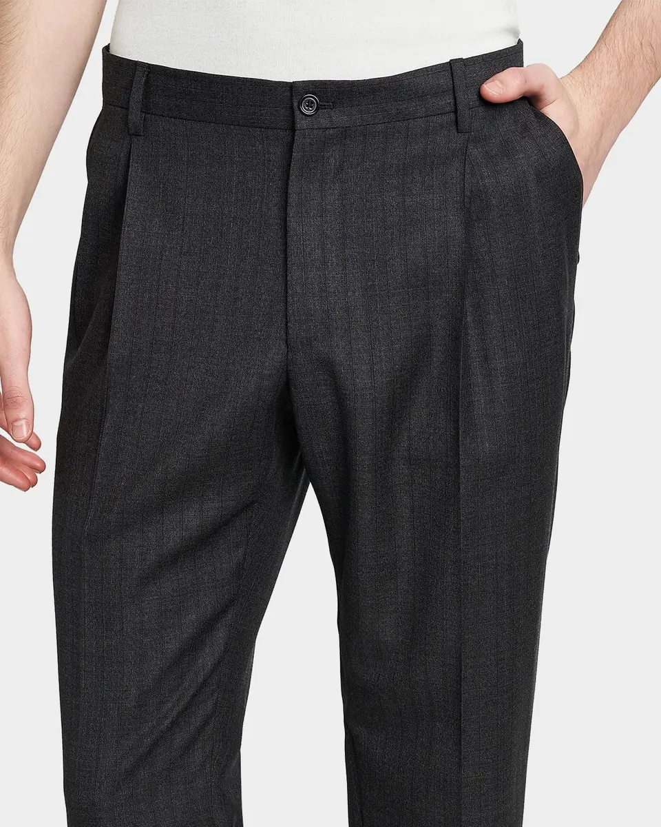 Dolce & Gabbana Men's Lana Gessata Pleated Trousers | Thumbnail 5 Dolce & Gabbana Men's Lana Gessata Pleated Trousers | Thumbnail 5