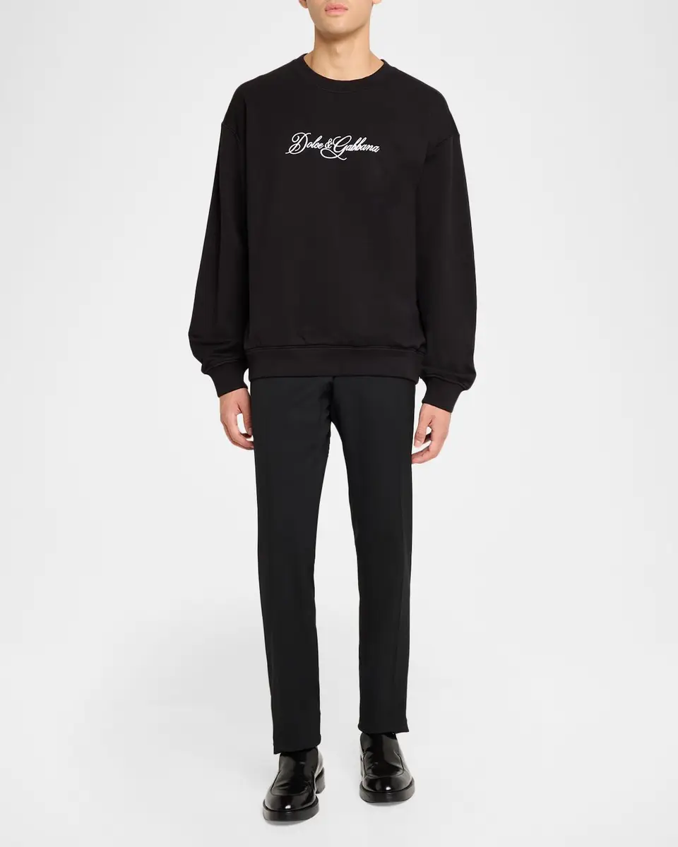 Dolce & Gabbana Men's Ricamo Cotton Logo Sweatshirt | Thumbnail 2 Dolce & Gabbana Men's Ricamo Cotton Logo Sweatshirt | Thumbnail 2