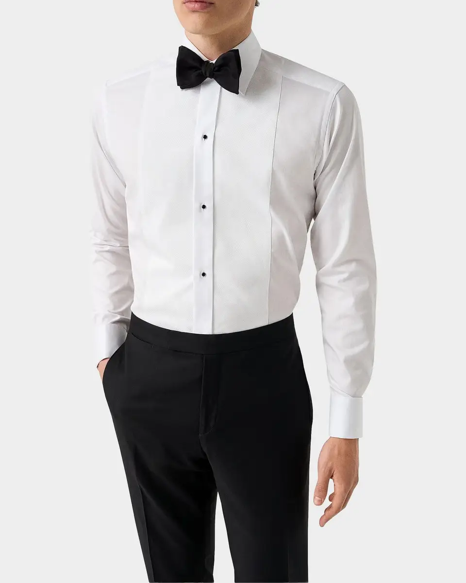 Eton Men's Cotton Dobby Slim Fit Shirt | Thumbnail 4 Eton Men's Cotton Dobby Slim Fit Shirt | Thumbnail 4