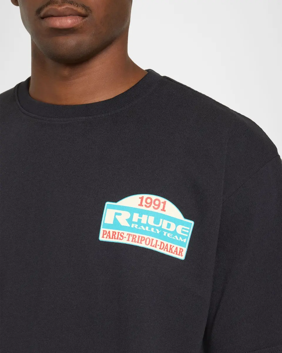 Rhude Tripoli Rally Team Cotton Crewneck T-Shirt | Thumbnail 5