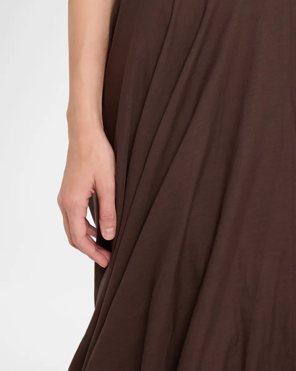 TOTEME Cocoon Drape Cotton-Blend Midi Skirt | Thumbnail 5