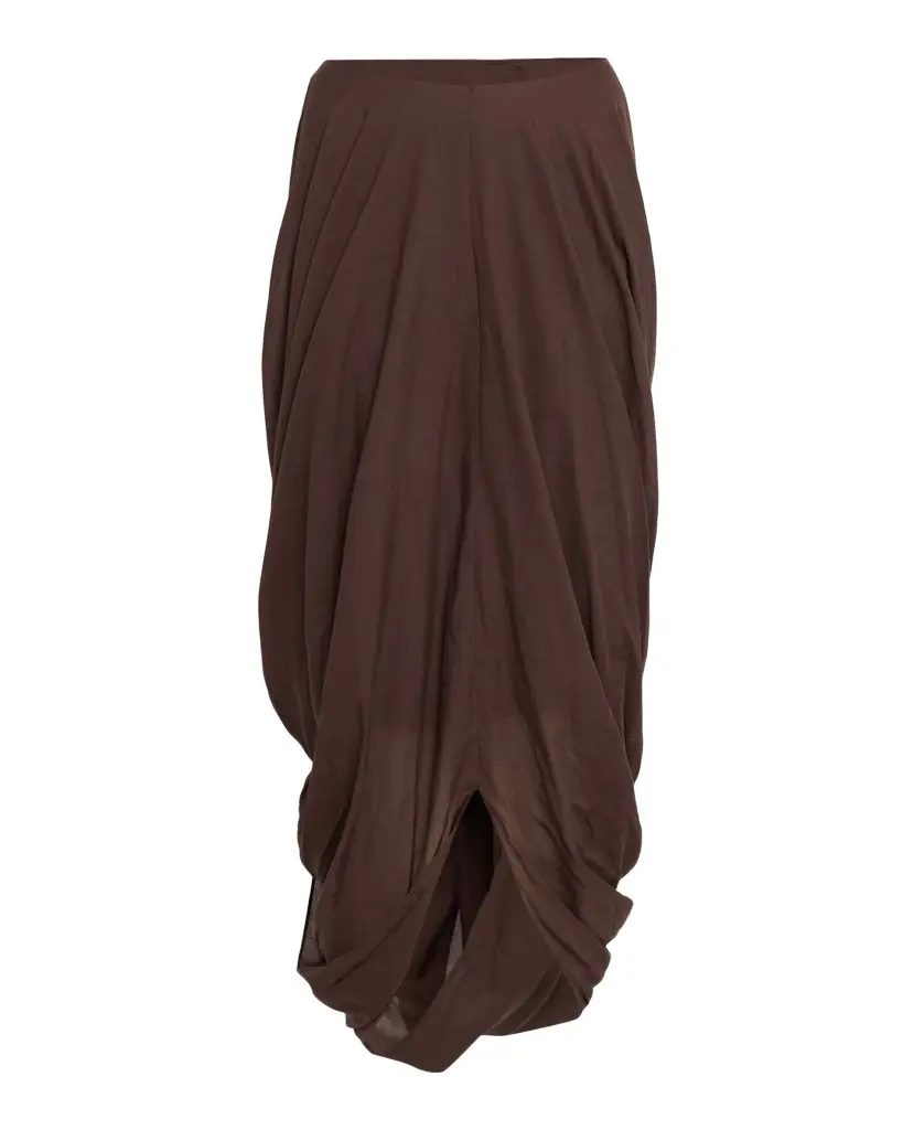 TOTEME Cocoon Drape Cotton-Blend Midi Skirt | Image 1 TOTEME Cocoon Drape Cotton-Blend Midi Skirt | Image 1