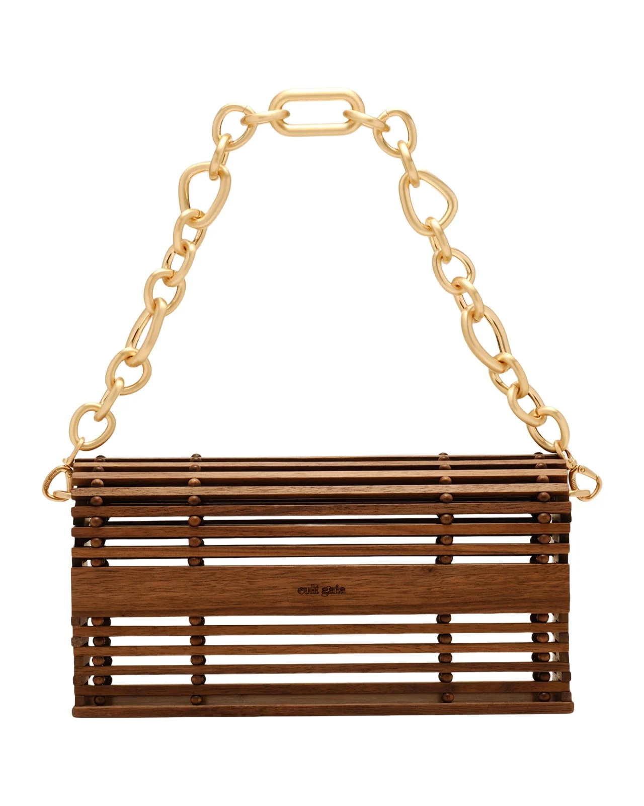 Cult Gaia Sylva Wooden Shoulder Bag