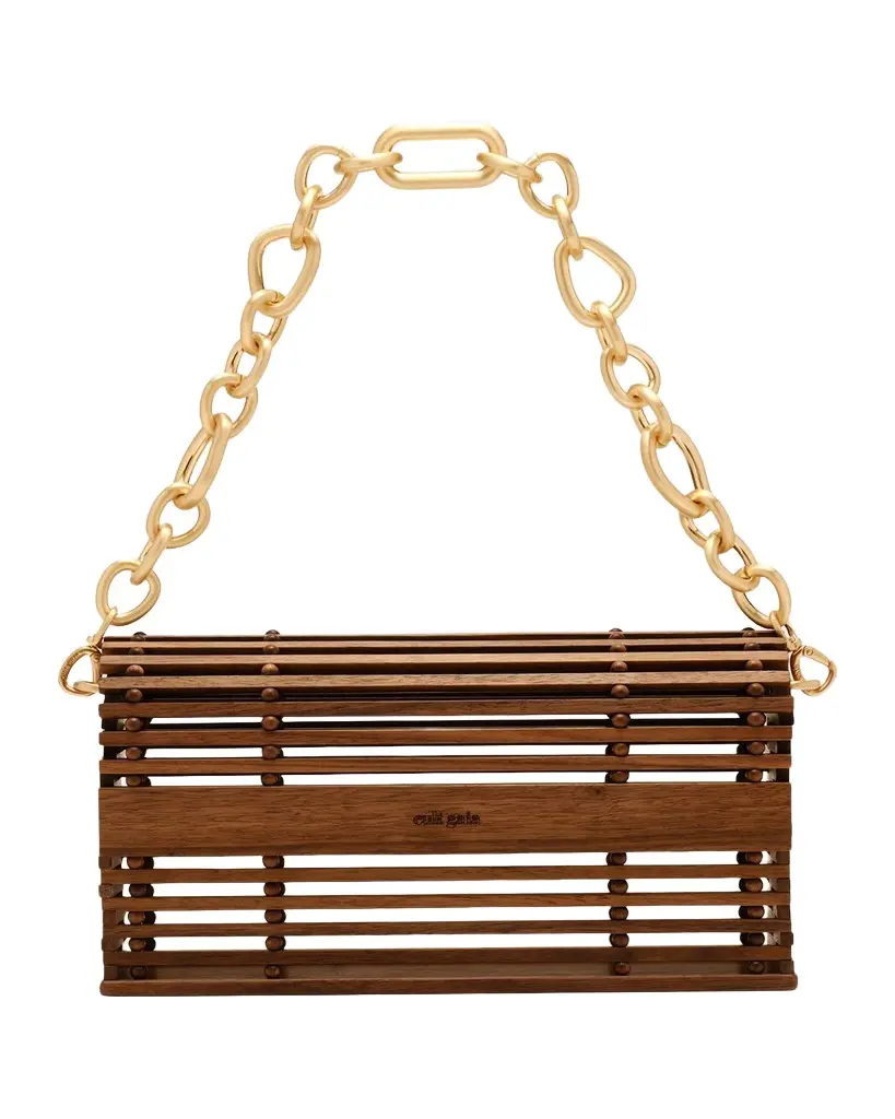Cult Gaia Sylva Wooden Shoulder Bag