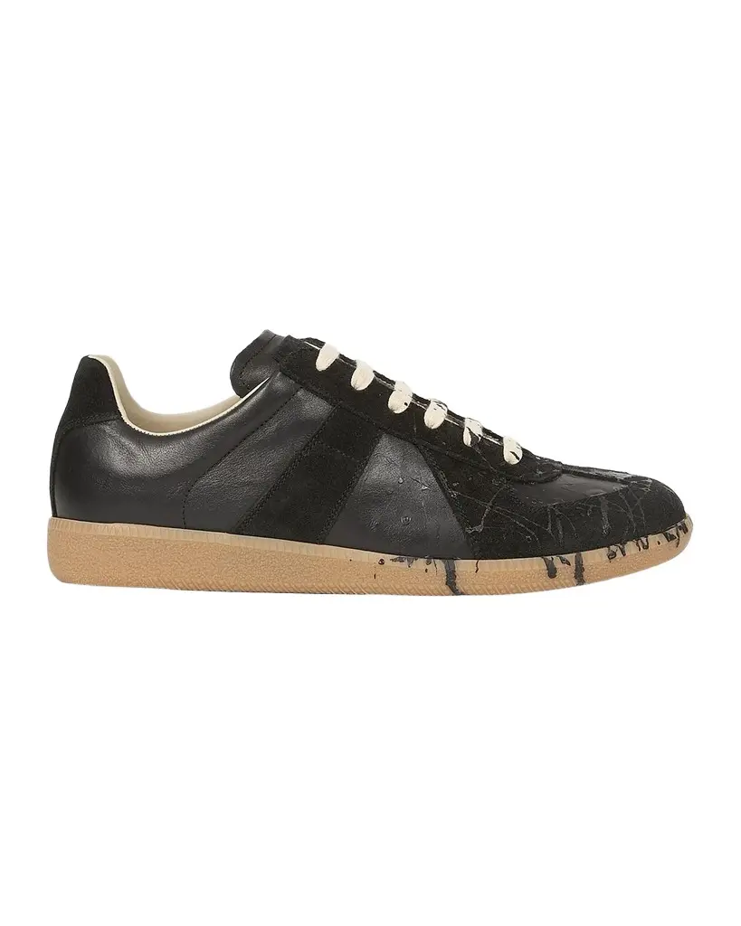 Maison Margiela Men's Replica Suede Low-Top Sneakers