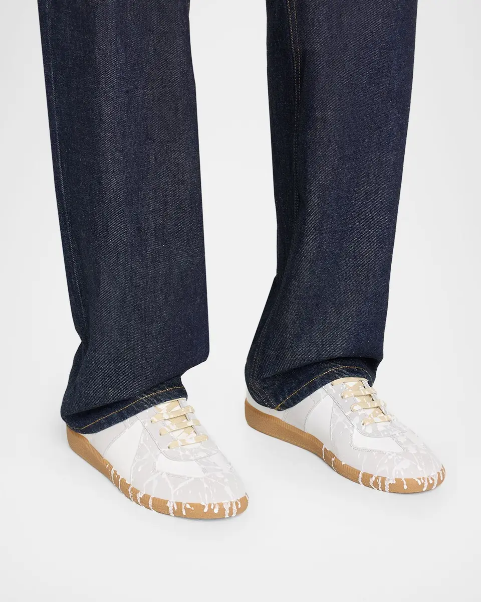 Maison Margiela Men's Replica Suede Low-Top Sneakers | Thumbnail 2
