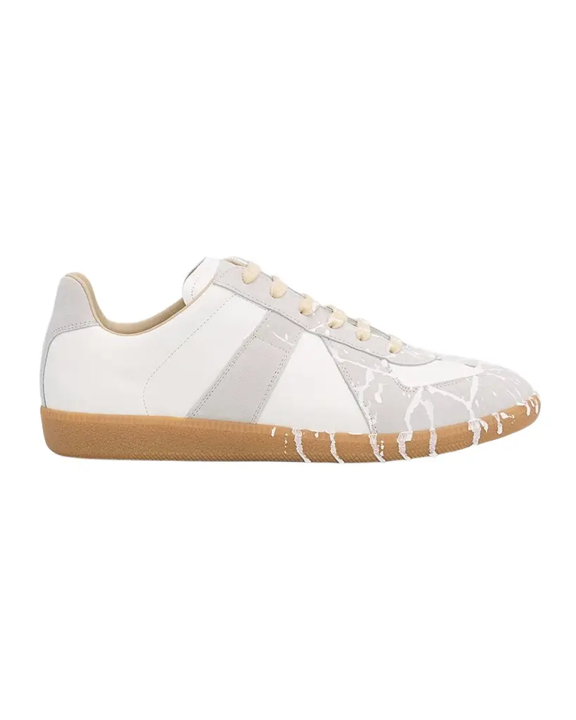 Maison Margiela Men's Replica Suede Low-Top Sneakers