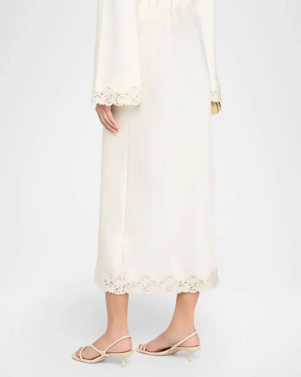 LoveShackFancy Avelaine Satin Midi Skirt | Thumbnail 3 LoveShackFancy Avelaine Satin Midi Skirt | Thumbnail 3